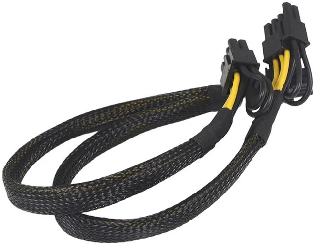 Alt view image 3 of 5 - JMT 8P Graphics Card Power Cord T5810 T5820 Server GPU Power Cord Compatible with Dell T5810 T5820 (30cm,8P to Dual 6+2)