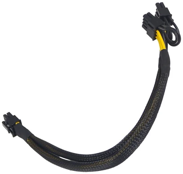 Alt view image 4 of 5 - JMT 8P Graphics Card Power Cord T5810 T5820 Server GPU Power Cord Compatible with Dell T5810 T5820 (30cm,8P to Dual 6+2)