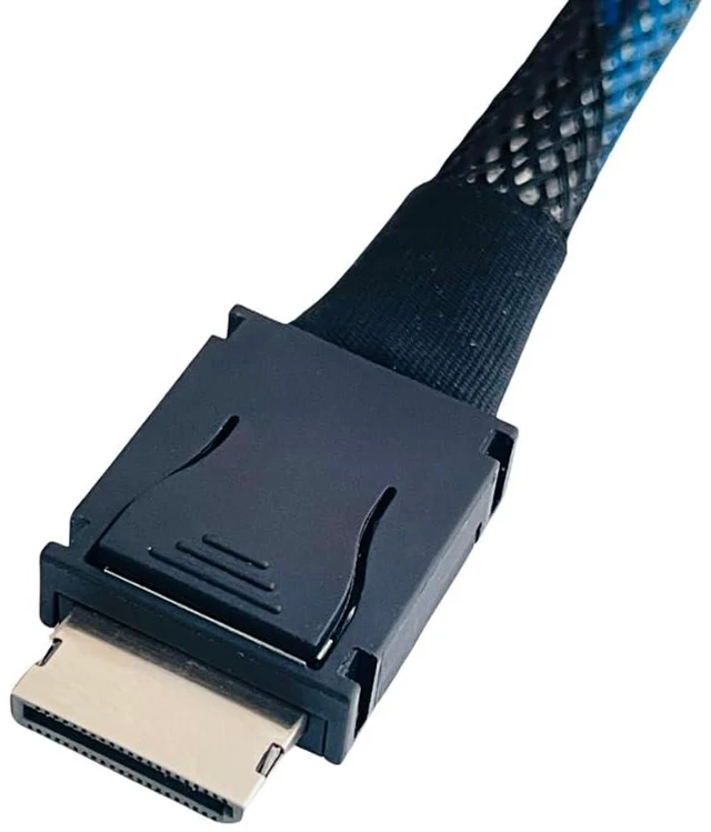 Alt view image 4 of 7 - JMT PCIE4.0 x4 SFF8611 to SFF-8611 Extension Cable Support 24Gbps SAS-4 Compatible with Ouclink 4i Full Function (10cm)