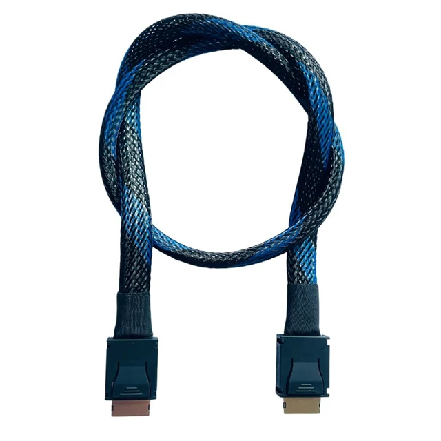 Alt view image 7 of 7 - JMT PCIE4.0 x4 SFF8611 to SFF-8611 Extension Cable Support 24Gbps SAS-4 Compatible with Ouclink 4i Full Function (30cm)