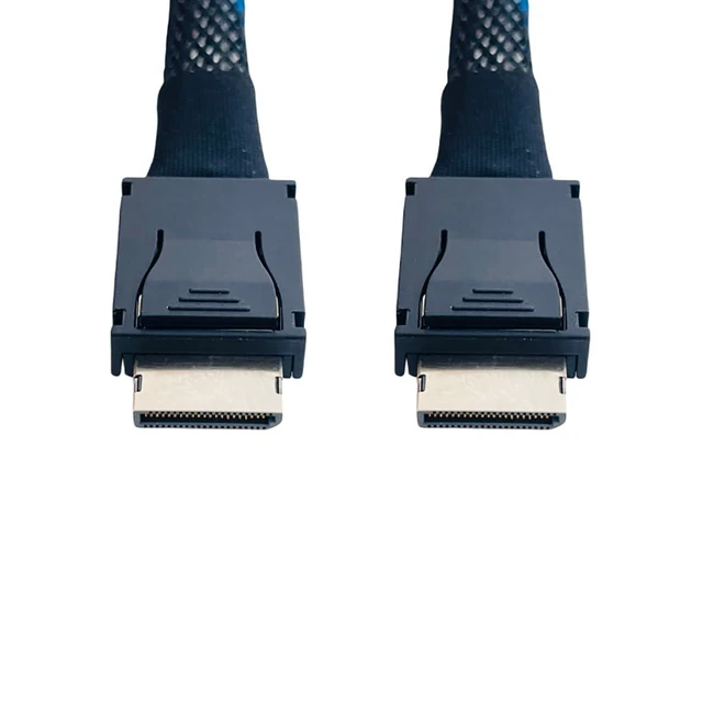 Alt view image 5 of 7 - JMT PCIE4.0 x4 SFF8611 to SFF-8611 Extension Cable Support 24Gbps SAS-4 Compatible with Ouclink 4i Full Function (20cm)