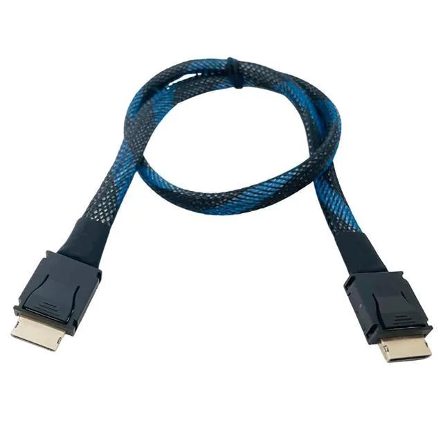 Alt view image 7 of 7 - JMT PCIE4.0 x4 SFF8611 to SFF-8611 Extension Cable Support 24Gbps SAS-4 Compatible with Ouclink 4i Full Function (10cm)