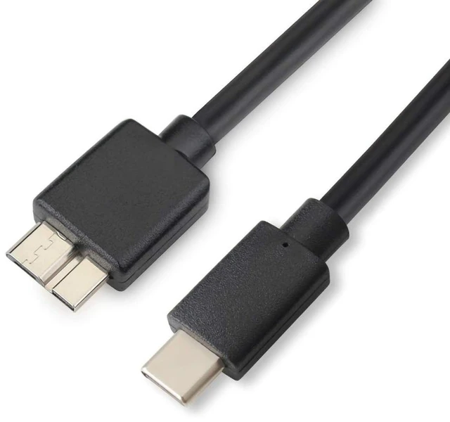 Main image of USB 3.0 2.0 Micro B Mini USB 10Pin Cable USB3.1 Type C Fast Data Sync Cord Extension Male M-M 30cm for SSD HDD Enclosure (Type-c to Micro B)