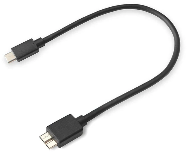 Alt view image 2 of 5 - USB 3.0 2.0 Micro B Mini USB 10Pin Cable USB3.1 Type C Fast Data Sync Cord Extension Male M-M 30cm for SSD HDD Enclosure (Type-c to Micro B)