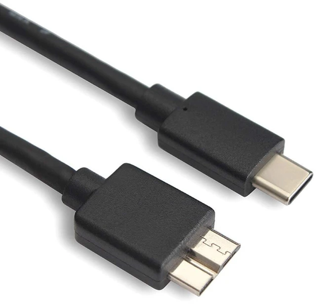 Alt view image 5 of 5 - USB 3.0 2.0 Micro B Mini USB 10Pin Cable USB3.1 Type C Fast Data Sync Cord Extension Male M-M 30cm for SSD HDD Enclosure (Type-c to Micro B)