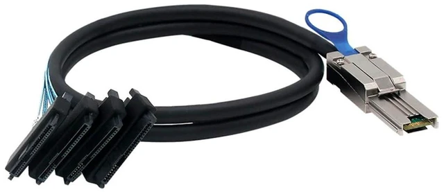 Alt view image 3 of 5 - JMT MINI SAS HD SFF-8088 26P to 4X SAS 8482 Server Adapter Cable 2 in 1 (100CM)