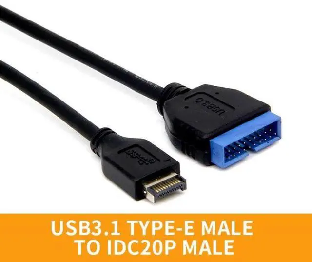 Alt view image 5 of 5 - JMT USB 3.1 Adapter Cable Type-E Male to IDC 20P Male USB 3.0 20Pin Extension Cable for Computer Motherboard 30cm (1pcs)