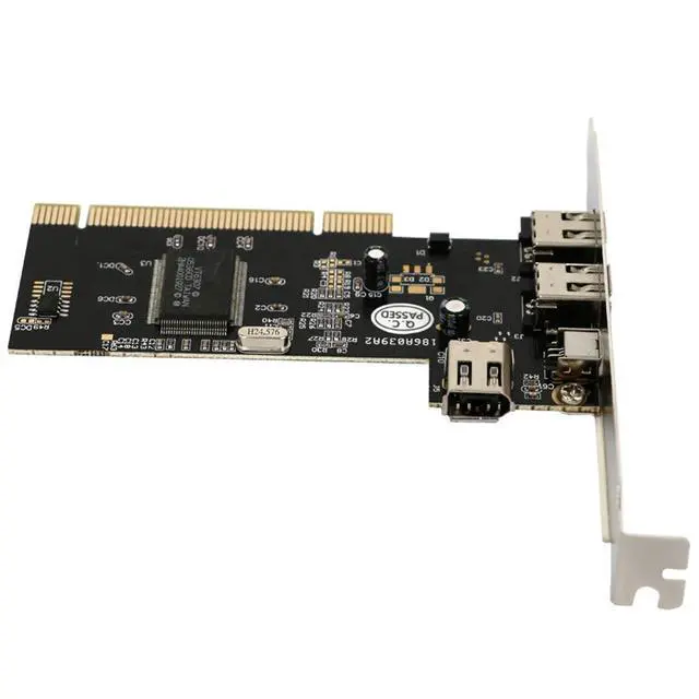 Alt view image 5 of 6 - JMT PCI Combo 1394A 4 Ports (3+1) Firewire iLink PCI Controller Card Extension Adapter PCI 6 to 4pin with IEEE 1394 Cable for Firewire Computer