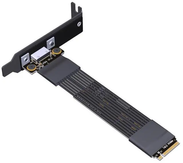 Main image of JMT ADT-K49SA-BK PCIe4.0 x4 M.2 NVMe to OcuLink SFF-8611/8612 Adapter 64Gbps Graphics Card External Extension Cable (K49SA-BK-01,15cm)