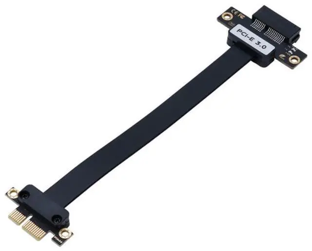 Main image of PCI-E 1X to 1X Extension Cable Flexible Flat Ribbon for Graphics Card Support X1 X4 X8 X16 (20CM PCIe3.0,Straight in/Straight Out)