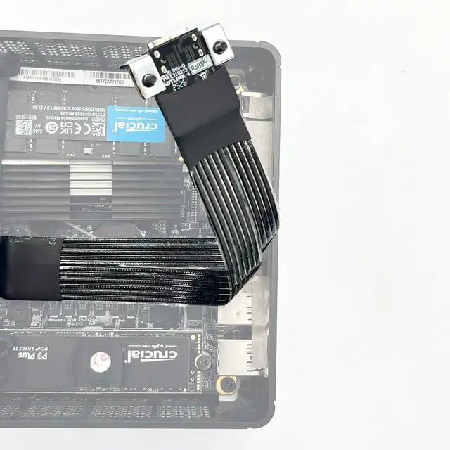 Alt view image 7 of 7 - JMT ADT-K49SA-BK PCIe4.0 x4 M.2 NVMe to OcuLink SFF-8611/8612 Adapter 64Gbps Graphics Card External Extension Cable (K49SA-BK-01,15cm)