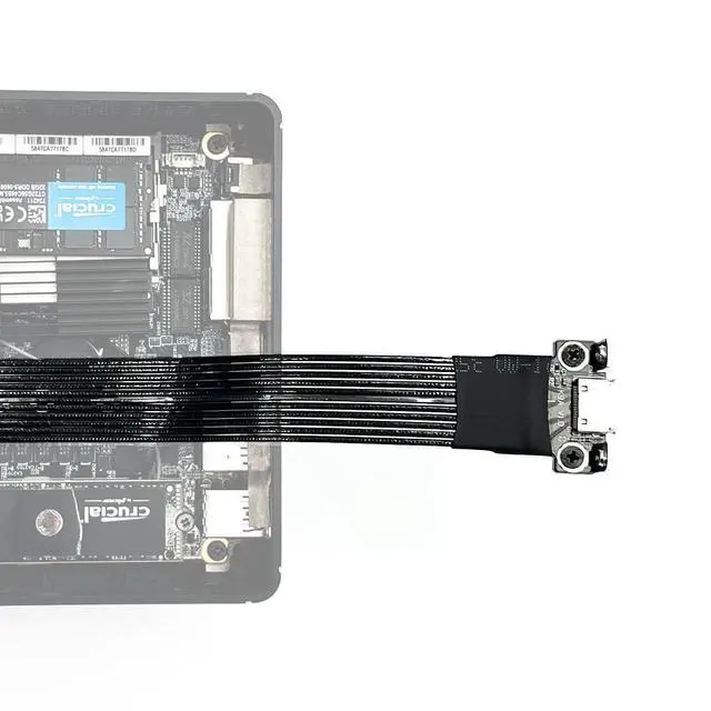 Alt view image 4 of 7 - JMT ADT-K49SA-BK PCIe4.0 x4 M.2 NVMe to OcuLink SFF-8611/8612 Adapter 64Gbps Graphics Card External Extension Cable (K49SA-BK-01,15cm)