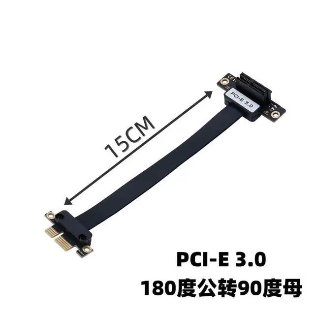 Alt view image 6 of 7 - PCI-E 1X to 1X Extension Cable Flexible Flat Ribbon for Graphics Card Expansion Card Support X1 X4 X8 X16 (PCIe3.0 15cm,Straight-in Side-Out)