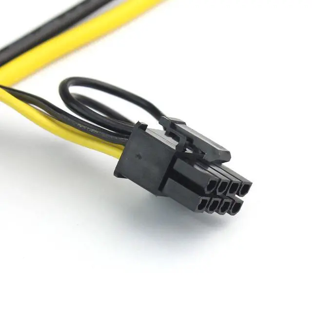 Alt view image 3 of 6 - JMT Power Supply Cable 8pin GPU Video Card Wire 1 to 3 6p+2p Miner Adapter Cable 12AWG+18AWG Cables for Mining (10Pcs)