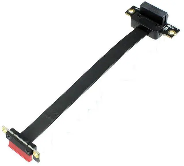 Main image of JMT PCI-E X1 PCI Express 1X Riser Extension Ribbon Cable Gold-Plated Connector Dual Vertical 90 Right Angle Foldable High Speed PCI Express 1X Expander for 1U 2U ATX Extender (25cm R11SL)