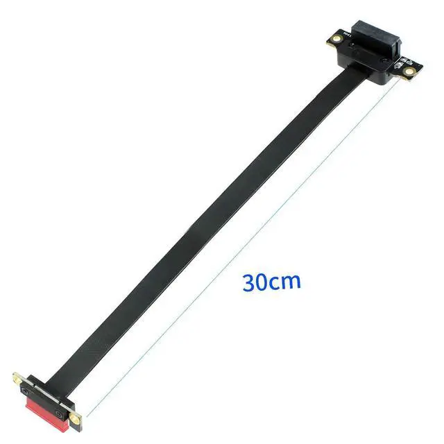 Alt view image 7 of 7 - JMT PCI-E X1 PCI Express 1X Riser Extension Ribbon Cable Gold-Plated Connector Dual Vertical 90 Right Angle Foldable High Speed PCI Express 1X Expander for 1U 2U ATX Extender (30cm R11SL)