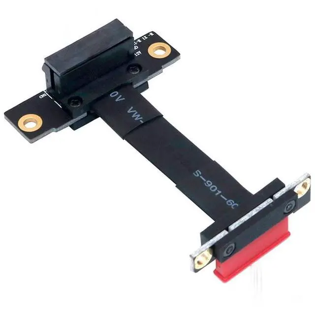Main image of JMT PCI-E X1 PCI Express 1X Riser Extension Ribbon Cable Gold-Plated Connector Dual Vertical 90 Right Angle Foldable High Speed PCI Express 1X Expander for 1U 2U ATX Extender (10cm R11SL)