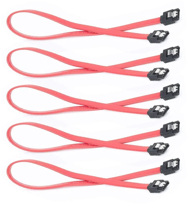 Main image of JMT 5Pcs SATA 3.0 / SATA 2.0 Date Cable SATA3 40cm 6Gb/S SSD Hard Disk Drive Data Cable Dual Straight Cord SATA 3.0 2.0 Convertor (5pcs SATA2 Red)