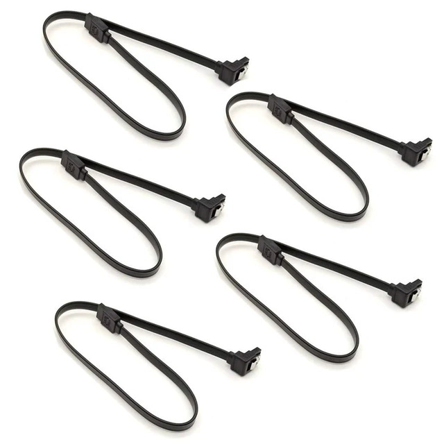 Alt view image 4 of 4 - JMT 5Pcs SATA 3.0 / SATA 2.0 Date Cable SATA3 40cm 6Gb/S SSD Hard Disk Drive Data Cable Dual Straight Cord SATA 3.0 2.0 Convertor (5pcs SATA3 Black)