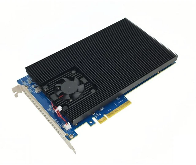 Main image of PCIe4.0 X8 to 4-Bay M.2 MKey B+MKey SSD Expansion Card 16GT/S Compatible with M.2 NVMe 2242 2280 22110 SSD