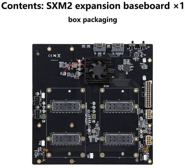 Alt view image 7 of 7 - 300G NVLink Interconnect Graphics Card Extender Dual-Card Configuration AOM-SXMV Simplified Support AT/MT Mode Compatible with GPU V100 SXM2 (Board only)