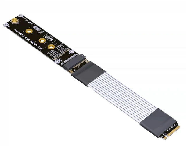 Main image of ADT-K44S PCIe 5.0 M.2 M Key SSD Extension Cable 128Gbps High Speed Compatible with NVMe 2280 22110 SSD (K44SF-SI,20CM)