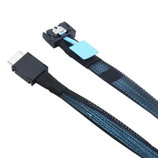 Alt view image 6 of 6 - JMT Gen5 PCIE MCIO Slimline SFF-8654 4i to Oculink SFF-8611 4i Cable High-Speed Support PCIe4.0 PCIe5.0 (80cm)