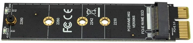 Alt view image 6 of 7 - JMT PCI-E PCI Express 3.0 X1 to M.2 M Key Interface NVMe SSD PCIE M.2 Riser Card Adapter Heatsink SSD 2230 2242 2260 2280 Full Speed (1 PCS)