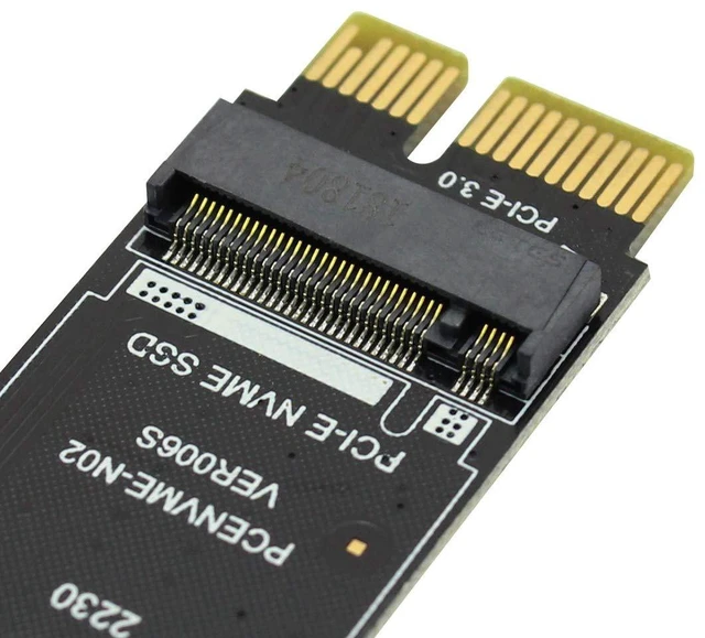 Alt view image 7 of 7 - JMT PCI-E PCI Express 3.0 X1 to M.2 M Key Interface NVMe SSD PCIE M.2 Riser Card Adapter Heatsink SSD 2230 2242 2260 2280 Full Speed (with Black Heatsink)