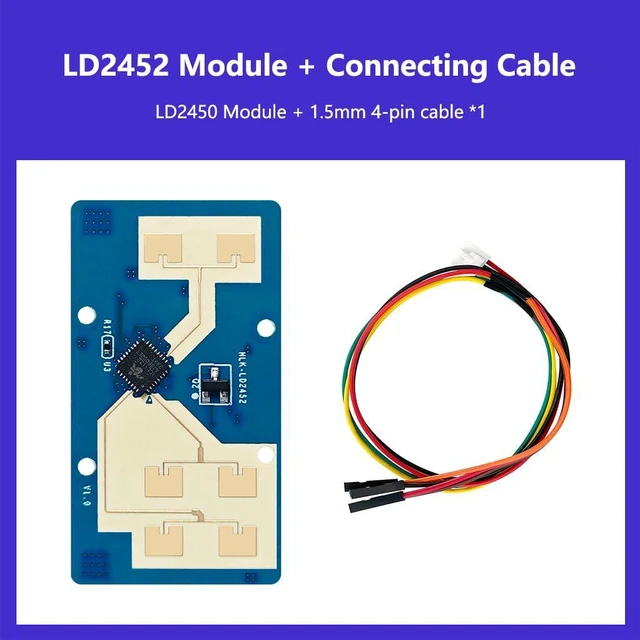 Alt view image 2 of 7 - HLK-LD2452 24GHz Multi-Target Human Positioning and Tracking Radar Module 6m Detection Distance Angle Speed Measurement Sensor Sweep Bandwidth Max.0.25G (Kit A)