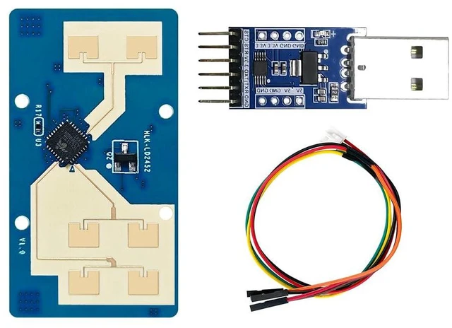 Main image of HLK-LD2452 24GHz Multi-Target Human Positioning and Tracking Radar Module 6m Detection Distance Angle Speed Measurement Sensor Sweep Bandwidth Max.0.25G (Kit B)