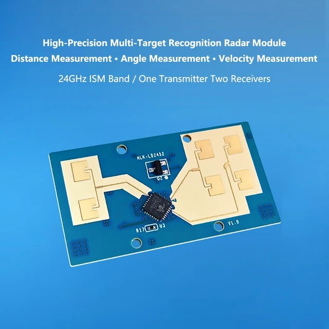 Alt view image 3 of 7 - HLK-LD2452 24GHz Multi-Target Human Positioning and Tracking Radar Module 6m Detection Distance Angle Speed Measurement Sensor Sweep Bandwidth Max.0.25G (Kit A)
