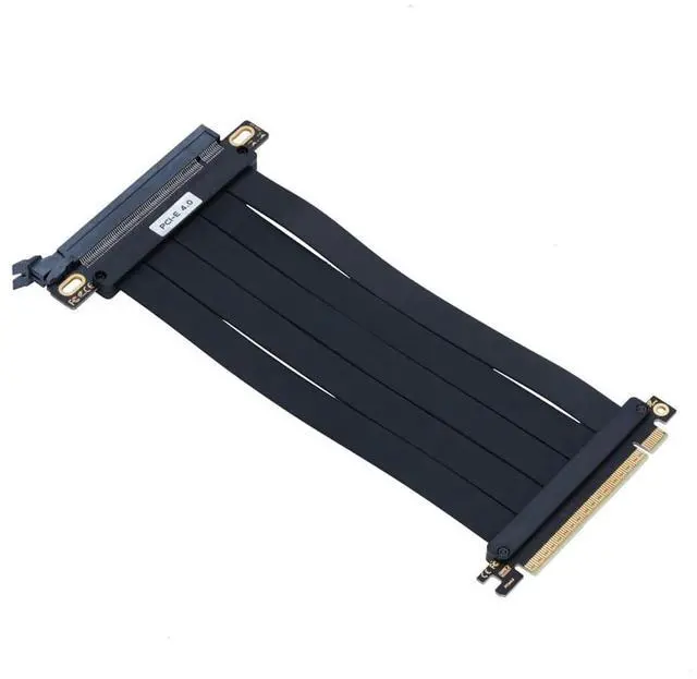 Main image of PCIE X16 Vertical Mount GPU Riser Cable EMI Shielded High-Speed Flexible Extension Cord Compatible with MSI Graphics Card (20cm 180Degree,PCI-E 4.0)
