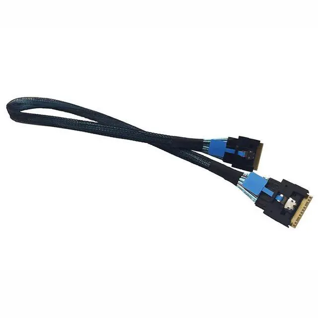 Alt view image 2 of 4 - PCI-E 16x to SFF-8654 8i Adapter SlimSAS 4.0 24GB/S Support Gen4 X8+X8, X4+X4+X4+X4 External Split (SFF-8654 8i Cable 75cm)
