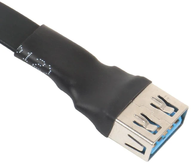 Alt view image 5 of 5 - ADT-UST 10Gbps USB3.1 Type A to USB C Flat Extension Cable Male to Male Adapter FPC Cord 3A (S4B-T3B,3CM)