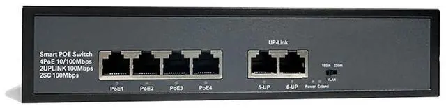 Main image of POE-Compatible Switch with 48V Ethernet Cable Power Supply Support Smart Networks, Intelligent Production (6Ports 100MbpS)