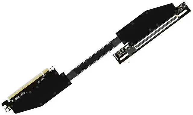 Main image of ADT-K33 PCIe 5.0 x16 Dual Reverse Bend Graphics Card Extension Cable Gen5 512Gbps Compatible with RTX 50xx, RX 90xx Series GPU (K33UP-TL-BK11,30CM)