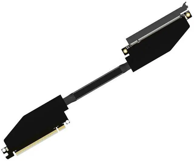 Alt view image 3 of 4 - ADT-K33 PCIe 5.0 x16 Dual Reverse Bend Graphics Card Extension Cable Gen5 512Gbps Compatible with RTX 50xx, RX 90xx Series GPU (K33UP-TL-BK11,30CM)