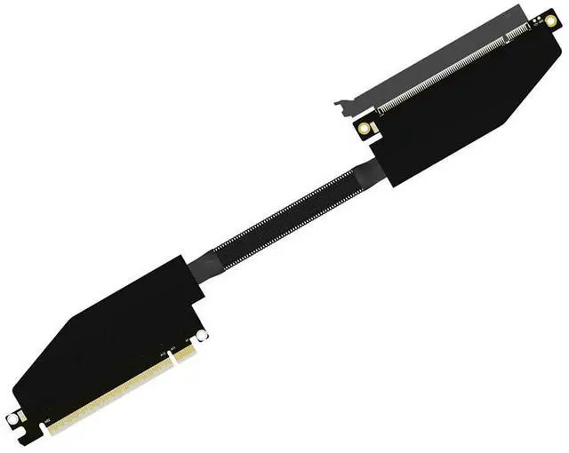Main image of ADT-K33 PCIe 5.0 x16 Dual Reverse Bend Graphics Card Extension Cable Gen5 512Gbps Compatible with RTX 50xx, RX 90xx Series GPU (K33UF-TL-FG-BK11,30CM)