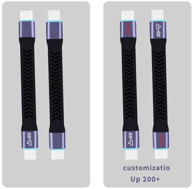 Alt view image 5 of 5 - JMT USB C Extension Cable USB3.2 Gen2 Male to Male Data Cable High Speed Fast Charging Cord (40G)