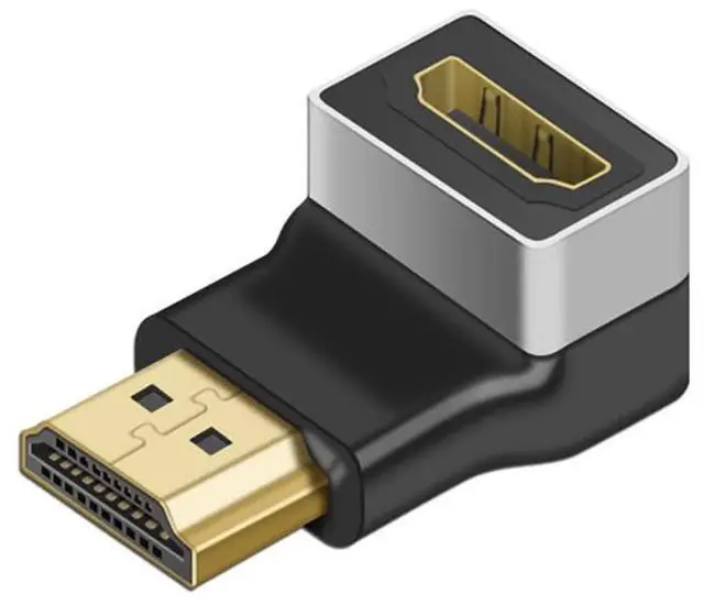 Main image of JMT HD Adapter 4K/8K Compatible with HDMI 2Pack Female Male to Female Fully Shielded HD Connector (Cubic Bend M to F 4K)