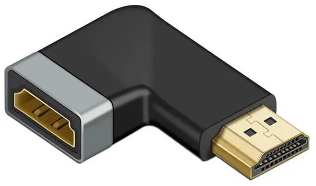 Main image of JMT HD Adapter 4K/8K Compatible with HDMI 2Pack Female Male to Female Fully Shielded HD Connector (Side Bend M to F 4K)
