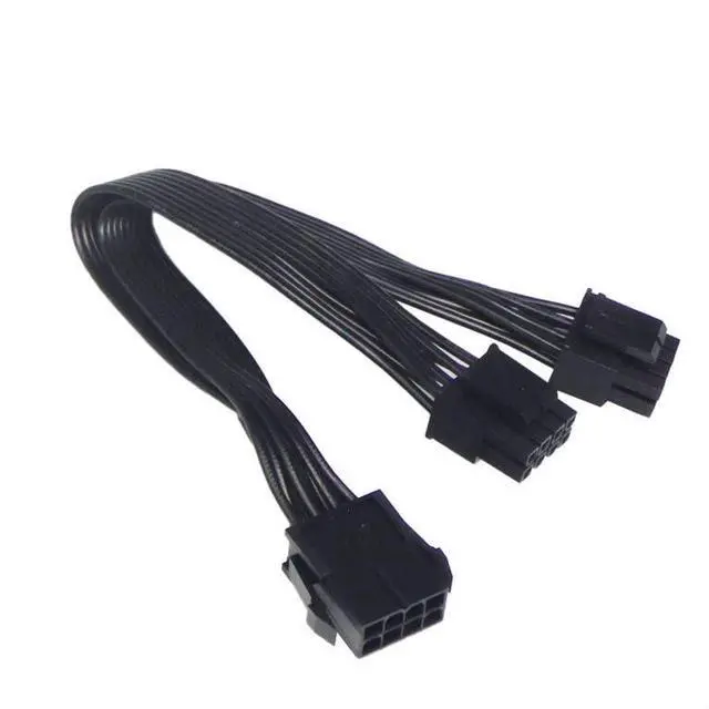 Alt view image 5 of 7 - JMT CPU Power Splitter Cable 8Pin to Dual CPU 8 Pin CPU 12V to Motherboard Power Adapter Y Splitter Extension Cord Cable (30cm)
