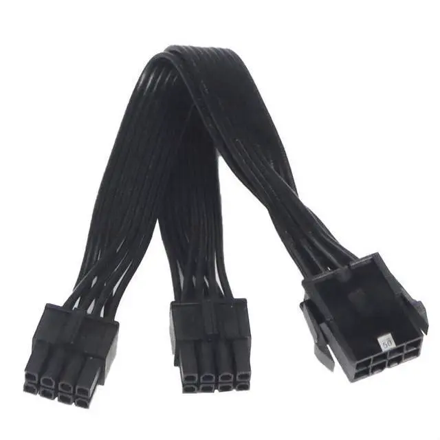 Alt view image 6 of 7 - JMT CPU Power Splitter Cable 8Pin to Dual CPU 8 Pin CPU 12V to Motherboard Power Adapter Y Splitter Extension Cord Cable (30cm)