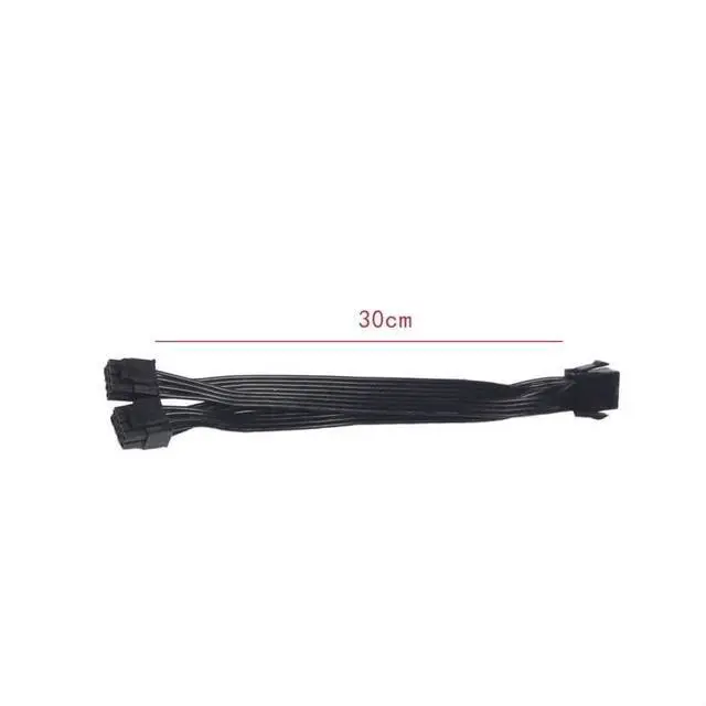 Alt view image 7 of 7 - JMT CPU Power Splitter Cable 8Pin to Dual CPU 8 Pin CPU 12V to Motherboard Power Adapter Y Splitter Extension Cord Cable (30cm)