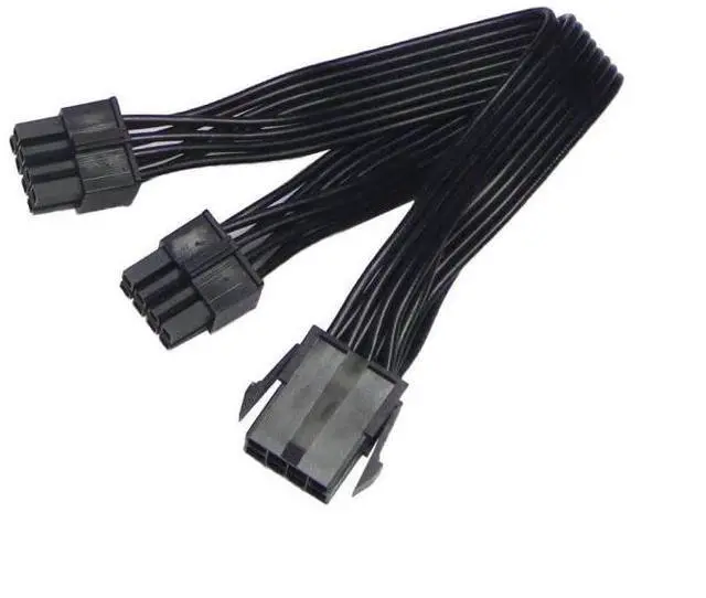 Main image of JMT CPU Power Splitter Cable 8Pin to Dual CPU 8 Pin CPU 12V to Motherboard Power Adapter Y Splitter Extension Cord Cable (30cm)