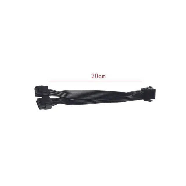 Alt view image 7 of 7 - JMT CPU Power Splitter Cable 8Pin to Dual CPU 8 Pin CPU 12V to Motherboard Power Adapter Y Splitter Extension Cord Cable (20cm)