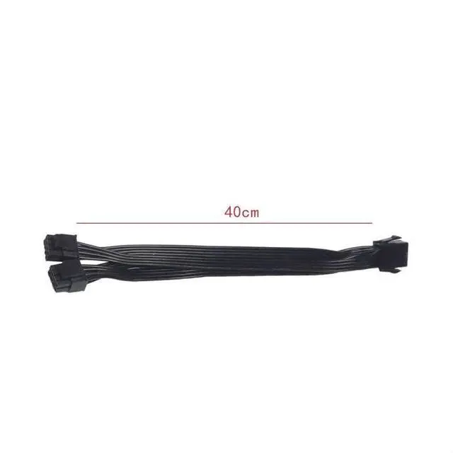 Alt view image 7 of 7 - JMT CPU Power Splitter Cable 8Pin to Dual CPU 8 Pin CPU 12V to Motherboard Power Adapter Y Splitter Extension Cord Cable (40cm)