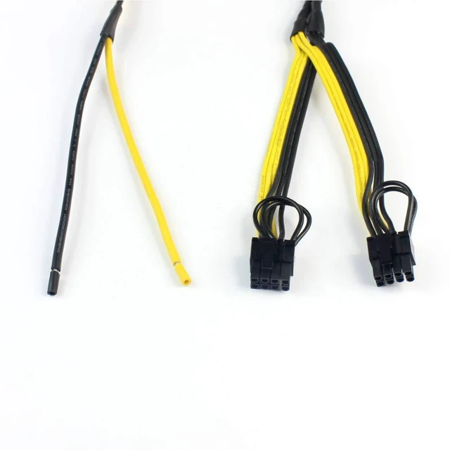 Alt view image 4 of 7 - JMT PCIe Graphics Video Card Power Cable Dual 8pin 6+2pin DIY Splitter Cord 12AWG+18AWG for Server Power Supply (5Pcs)