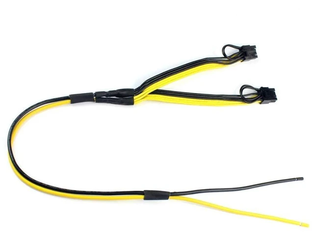 Alt view image 4 of 7 - JMT PCIe Graphics Video Card Power Cable Dual 8pin 6+2pin DIY Splitter Cord 12AWG+18AWG for Server Power Supply (1Piece)